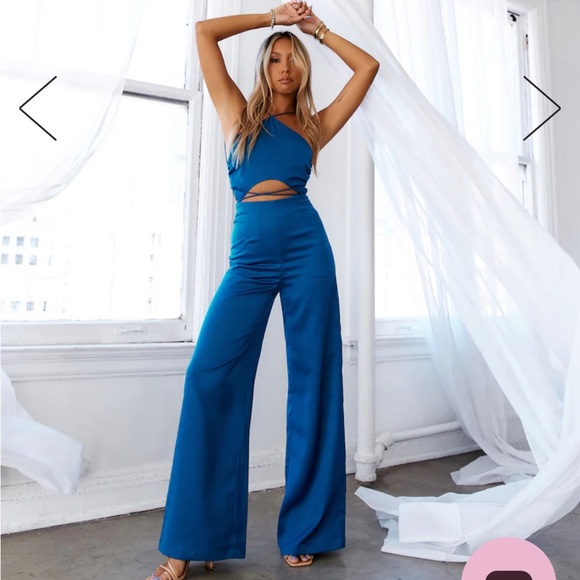 Hello Molly DEAR EMILIA ADRIANNA JUMPSUIT PETROL BLUE - Picture 5 of 5